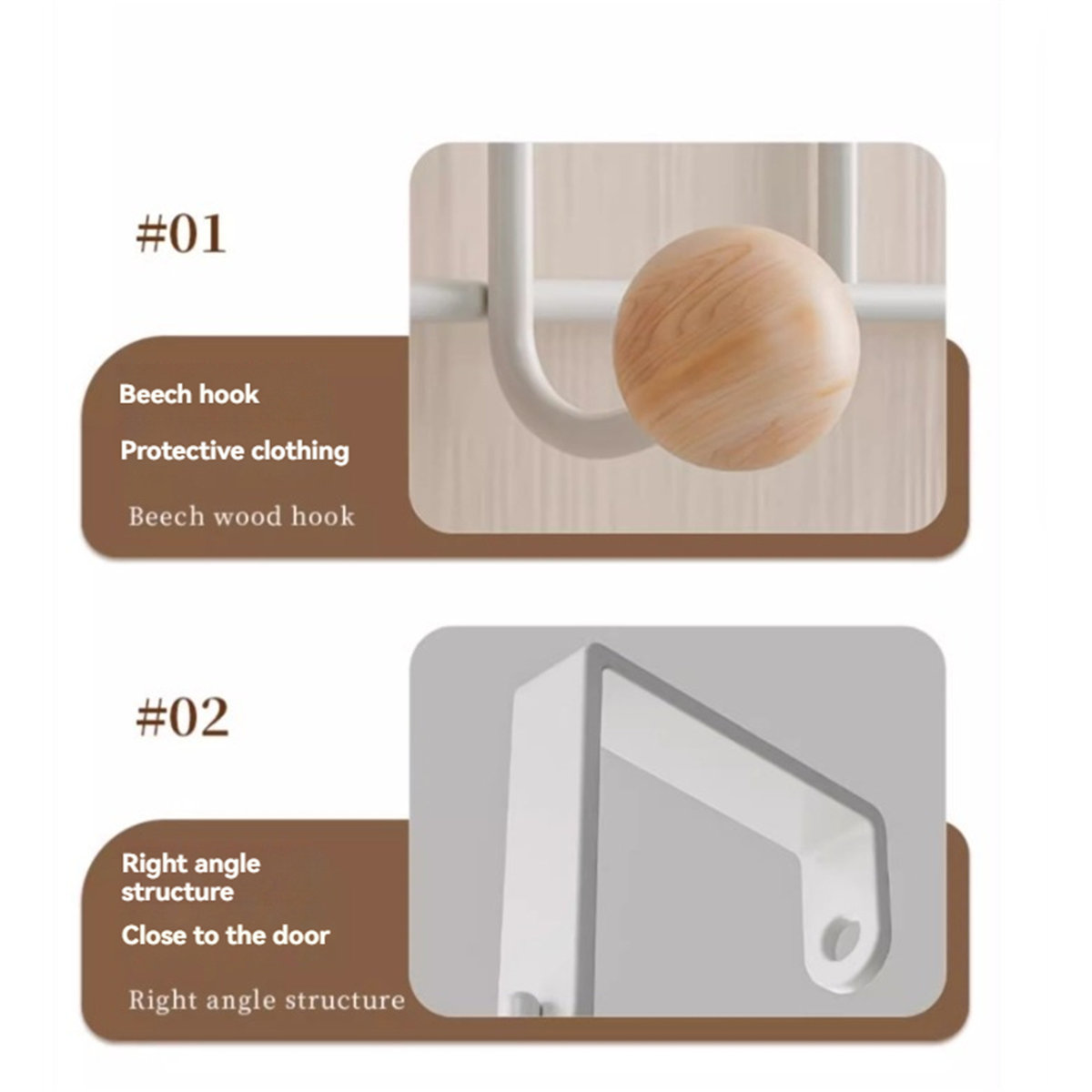Versatile Metal Over-The-Door Hook Rack